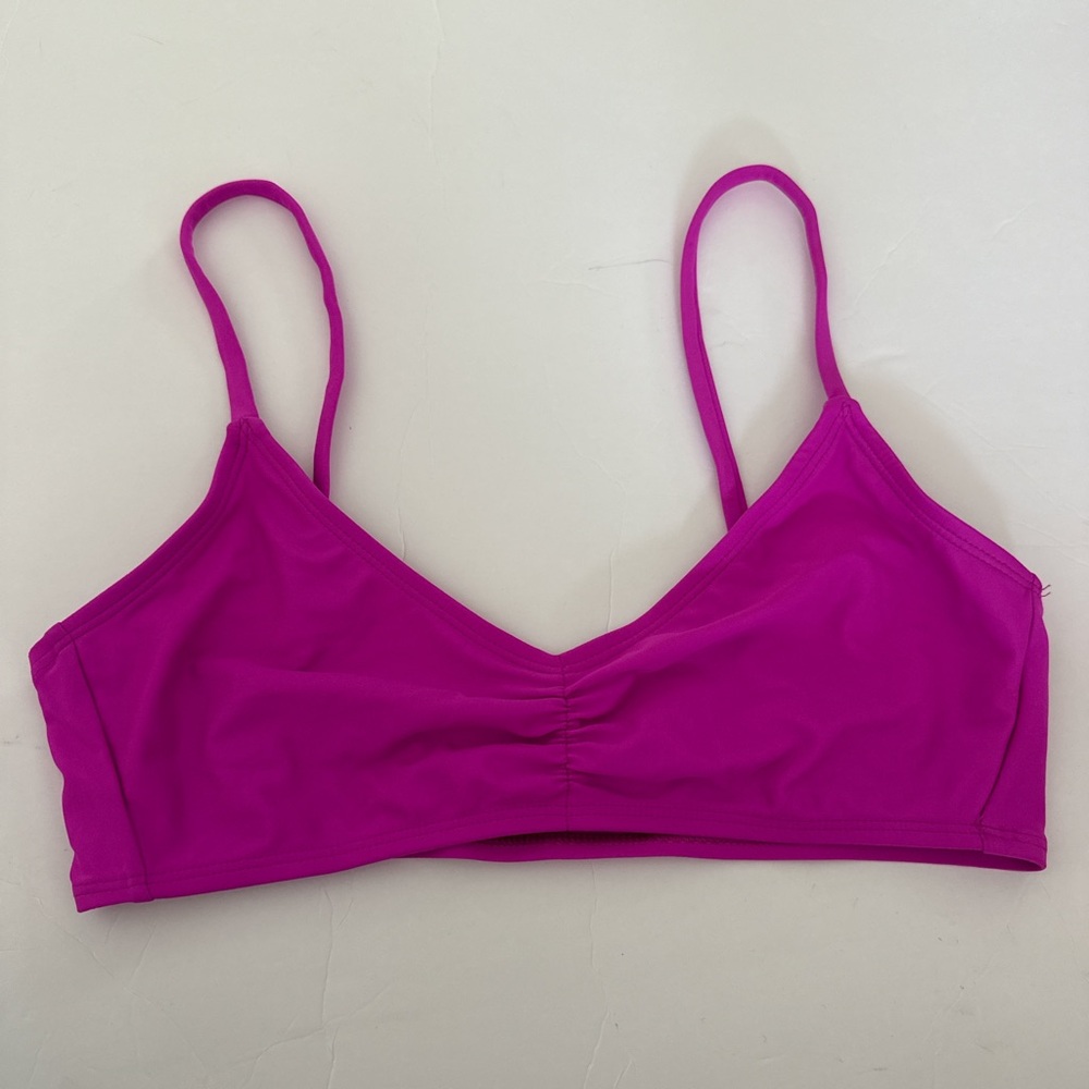 Xhiliration purple pink swimwear top